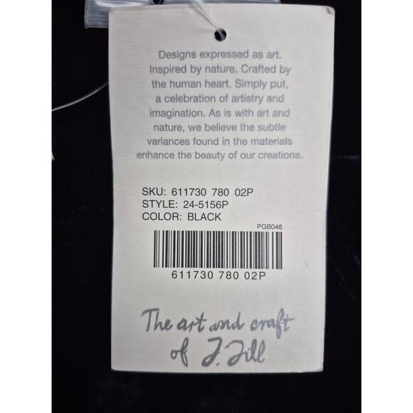 NWT The Art and Craft of J. Jill 100% Rayon Velvet Skirt Black Sz 2P - Picture 5 of 7